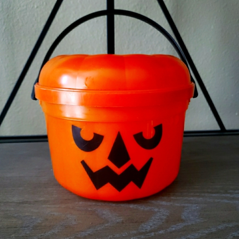 Vintage Halloween Pumpkin Candy Pail Bucket‎ Trick or Treat McDonald's 1986